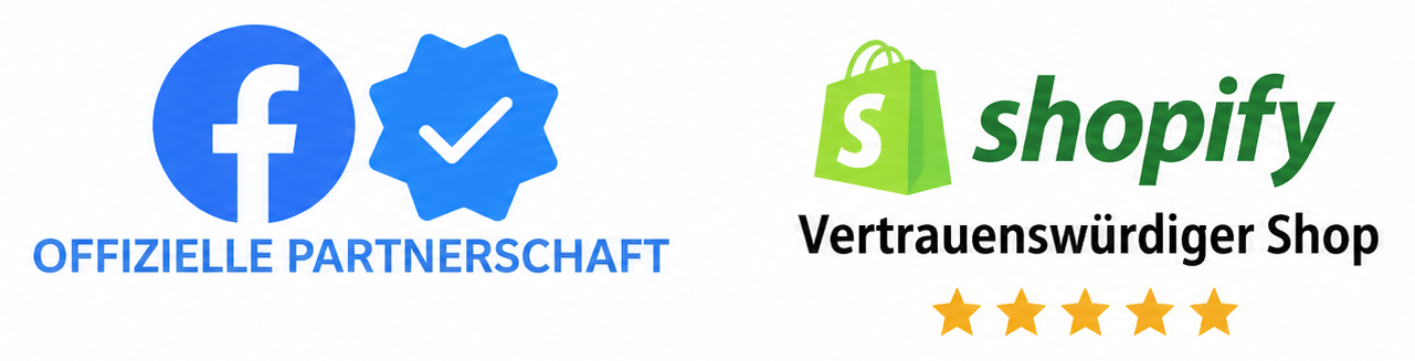 Facebook Meta Partnerschaft und Shopify Vertrauenswürdiger Shop